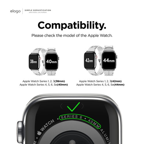 Elago Apple Watch 44mm TPU Band - Clear