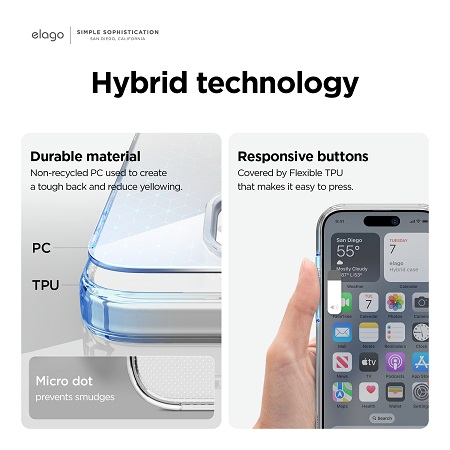 Elago iPhone 15 Pro  Hybrid Case - Transparent