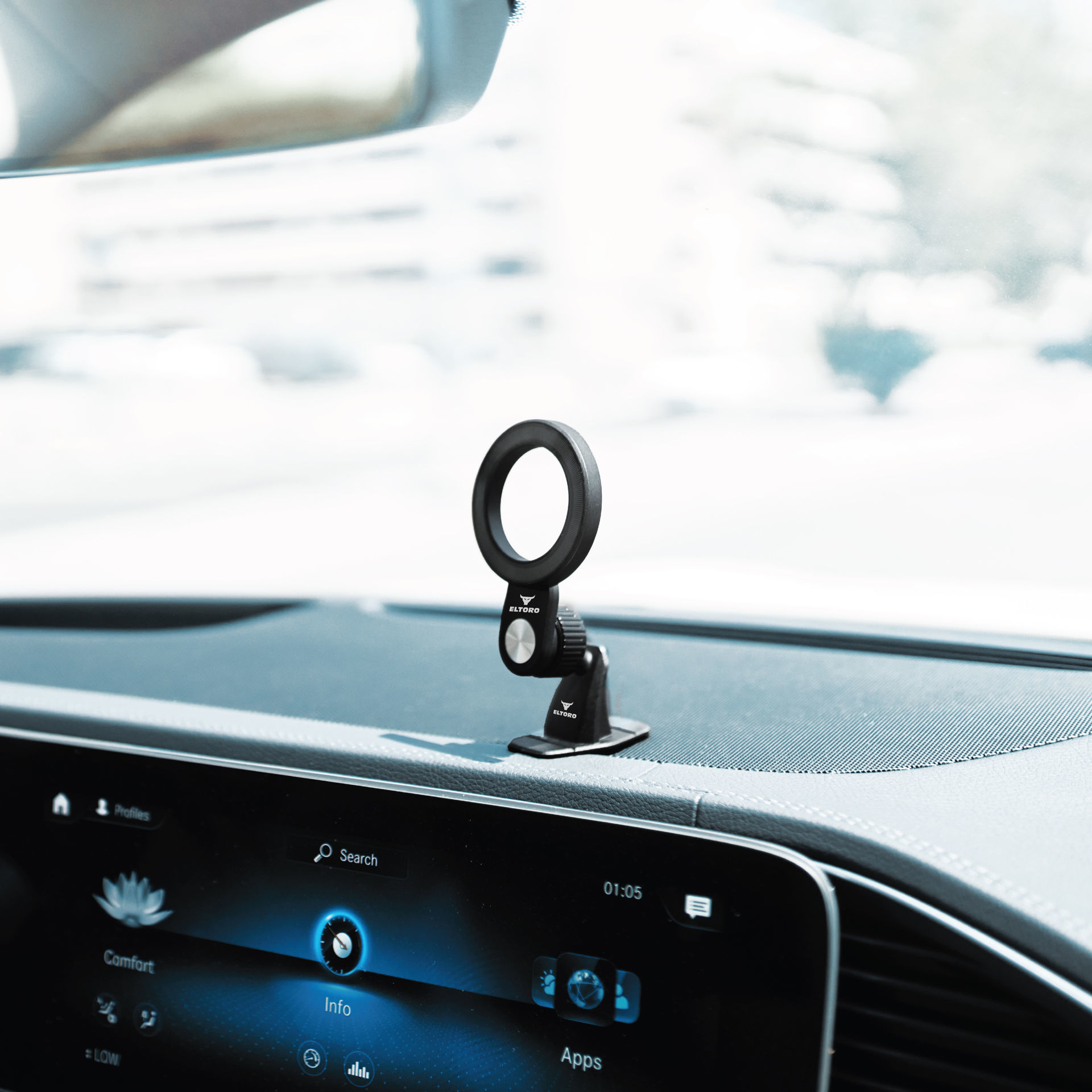 Eltoro Magnetic Dashboard Mount with MagSafe Phone Holder - Black