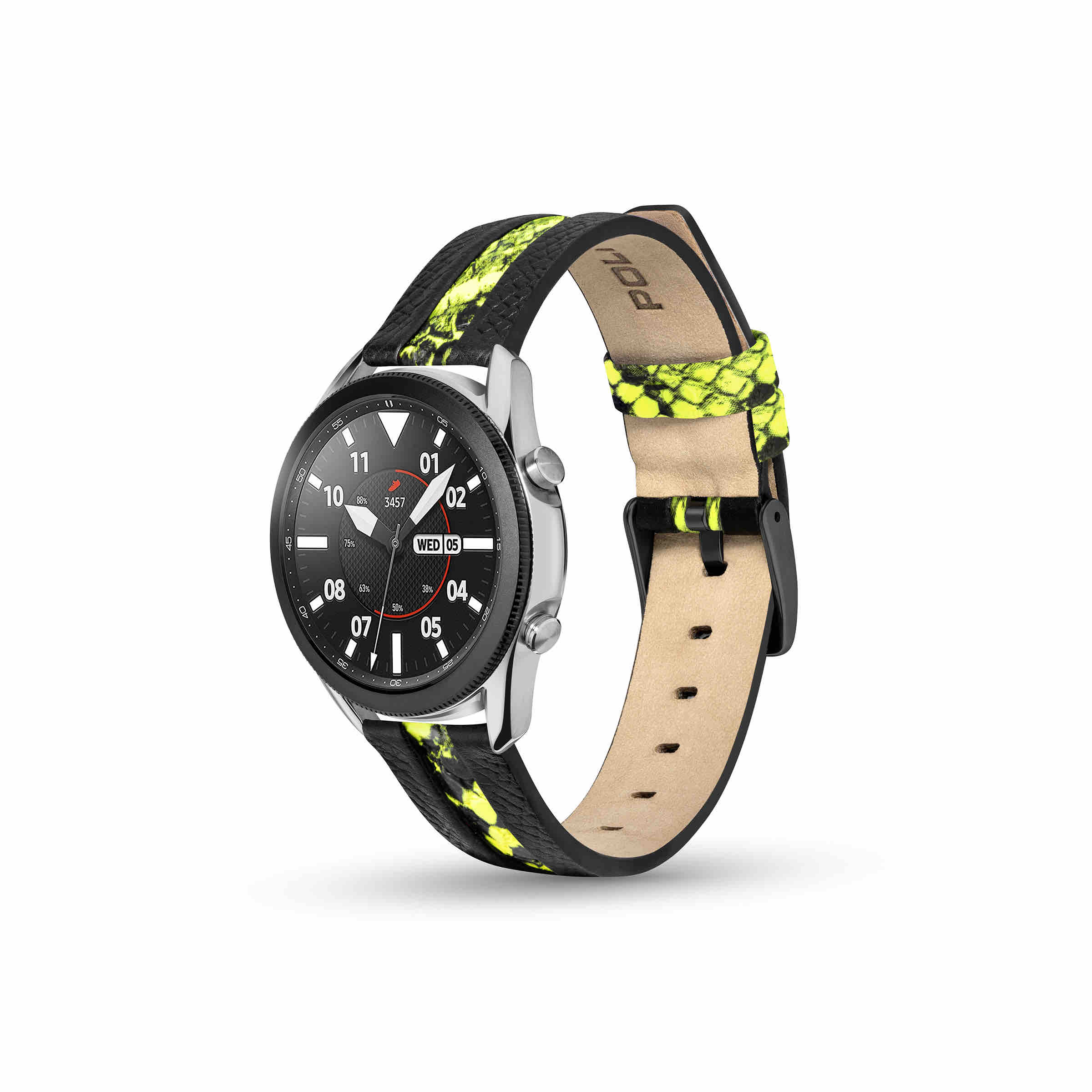 Police Apple Watch Ultra/45/44/42mm, Smart Watch 22mm Bridge Leather Strap