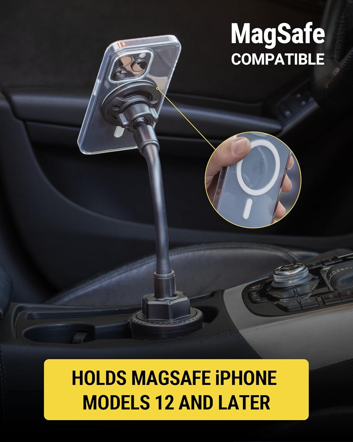 Scosche MagicMount™ Select Magsafe Cup Holder Mount (Magsafe Ring Included)