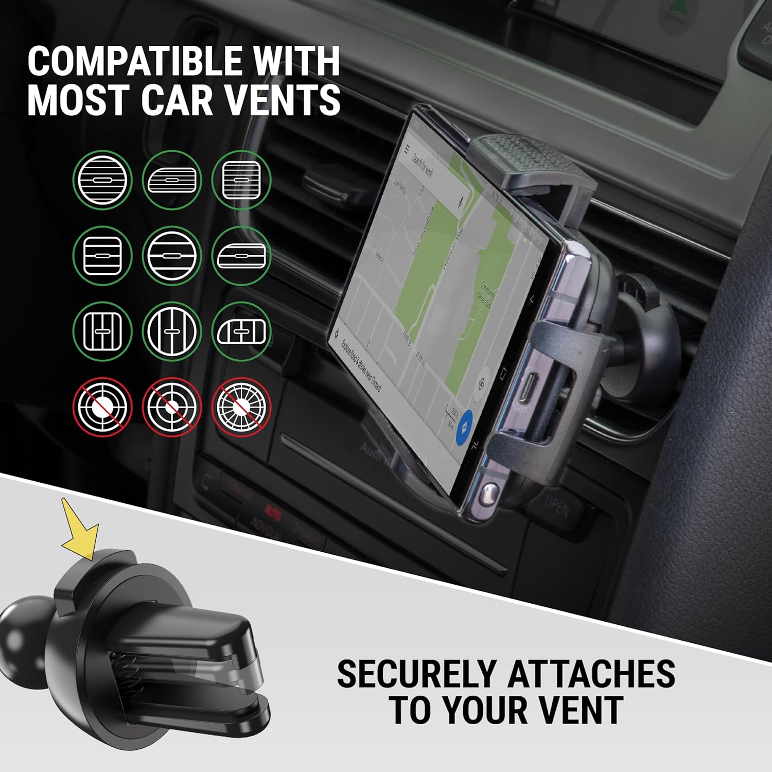 Scosche StuckUp Select 4-IN-1 Car Window/Dash/Vent/Console Mount