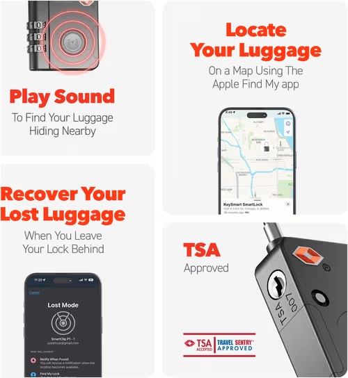 Statik SmartLock TSA Approved Find My Lock
