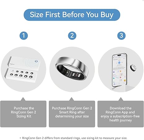 Ringconn Smart Ring Gen 2 - Silver