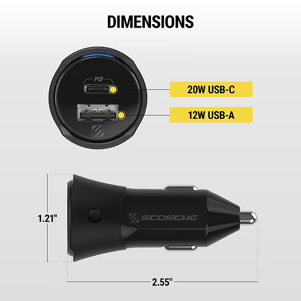 Scosche FoundIT™ Pro Finder - 32W USB-C®/ USB-A® Charger & Locator for Android & iOS