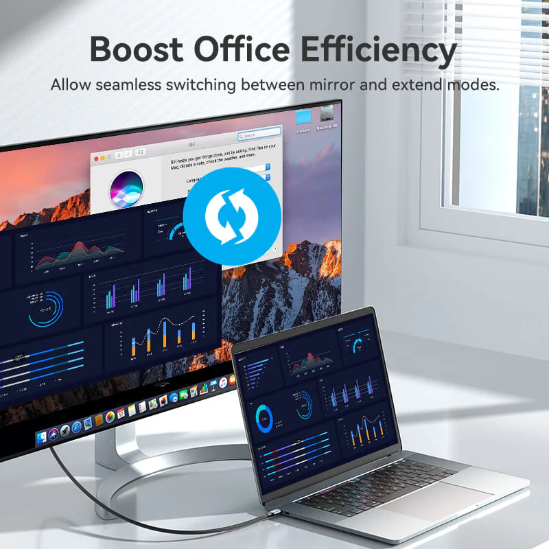 Vention Cotton Braided USB-C to HDMI-A 4K HD Cable 1.8M Aluminum Alloy Type