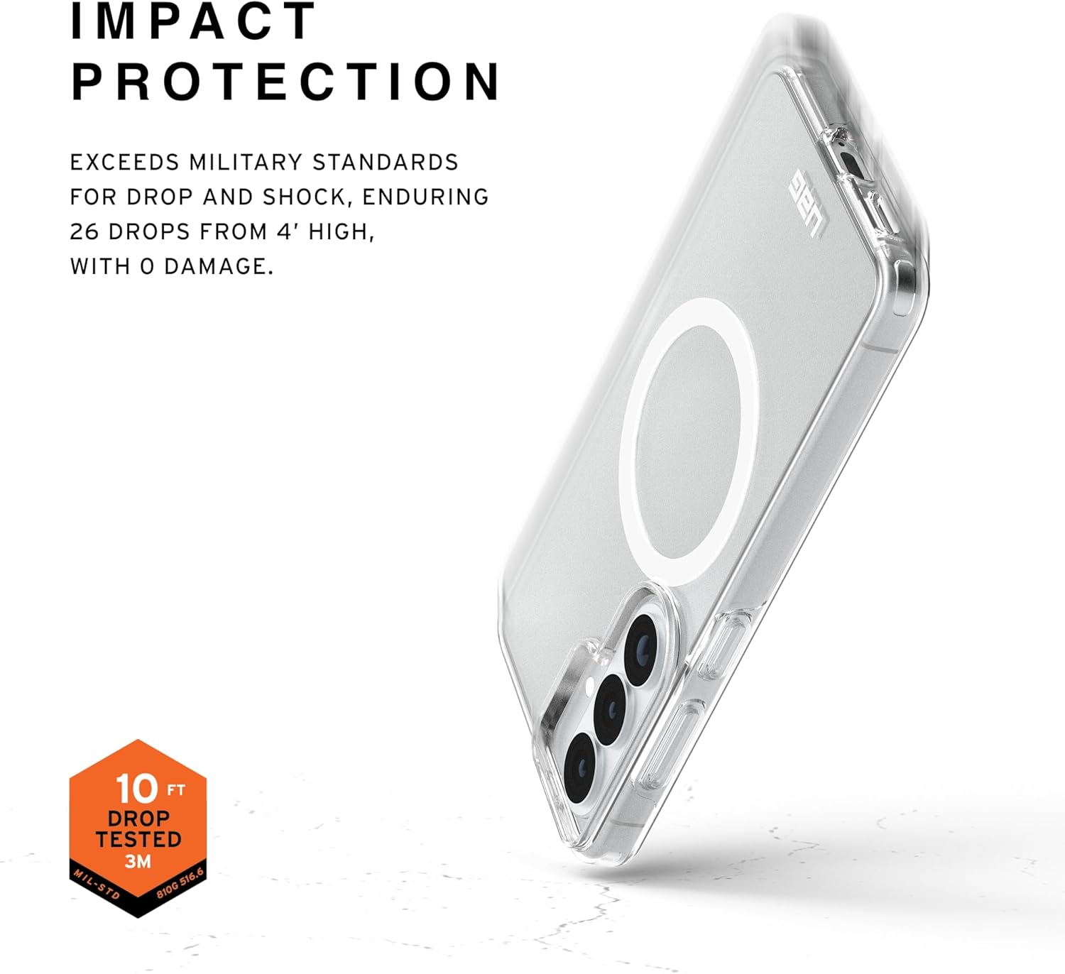 UAG Samsung Galaxy S26 Scout Clear w/Magnet Ice/White Case