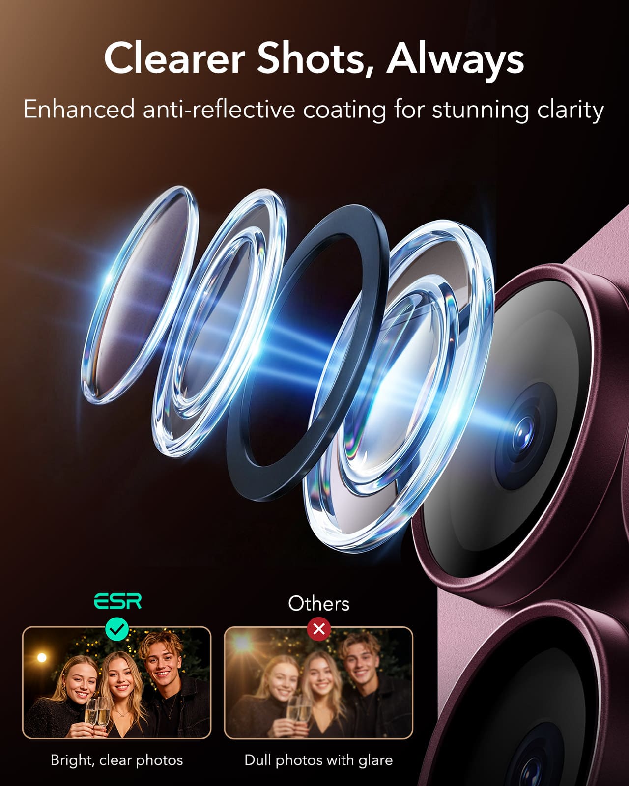 ESR Armorite® Pro Camera Lens Protector (Full Coverage) ESR iPhone 18 Pro
