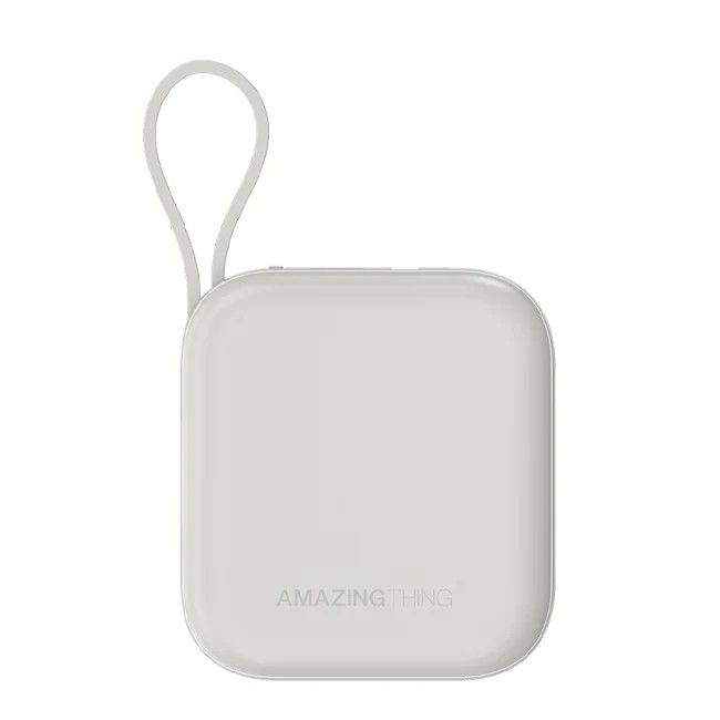 AMAZINGTHING Thunder Go 10000Mah Power Bank With Built-In 2 USB-C Cables