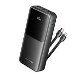 Vention Power Bank 20000mAh (Micro-USB + USB-C + USB-A + USB-A) with Built-in USB-C and Lightning Cables 22.5W