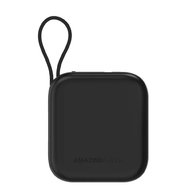 AMAZINGTHING Thunder Go 10000Mah Power Bank With Built-In 2 USB-C Cables