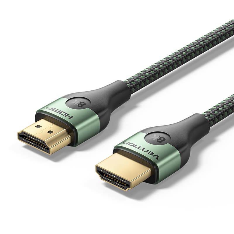 Vention Cotton Braided Ultra Thin HDMI-A Male to Male HD Cable 8K 2M Aluminum Alloy Type