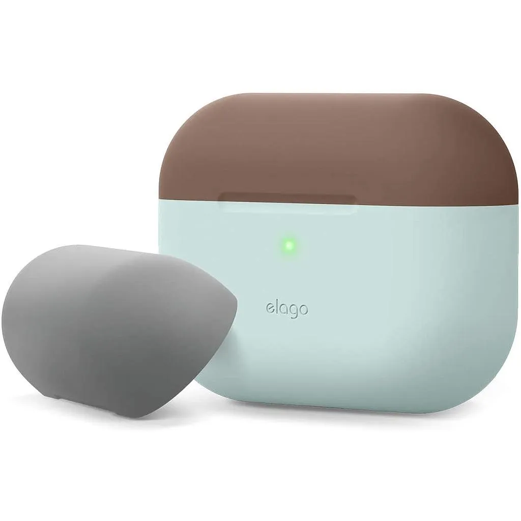 [EAPPDO-MT-DBRMGY] Elago AirPods Pro Duo Case (top-Dark brown-medium grey/body-Baby mint)