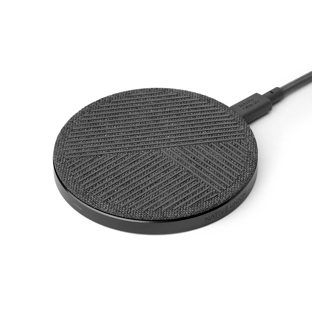 [DROP-GRY-FB-V2] Native Union Drop Wireless Charger Fabric V2 (Slate)