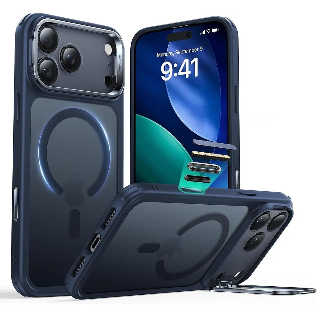 ESR iPhone iPhone 18 Pro Max / 17 Pro Max  HaloLock Classic Hybrid Case with Stash Stand (Camera Control Button) Case