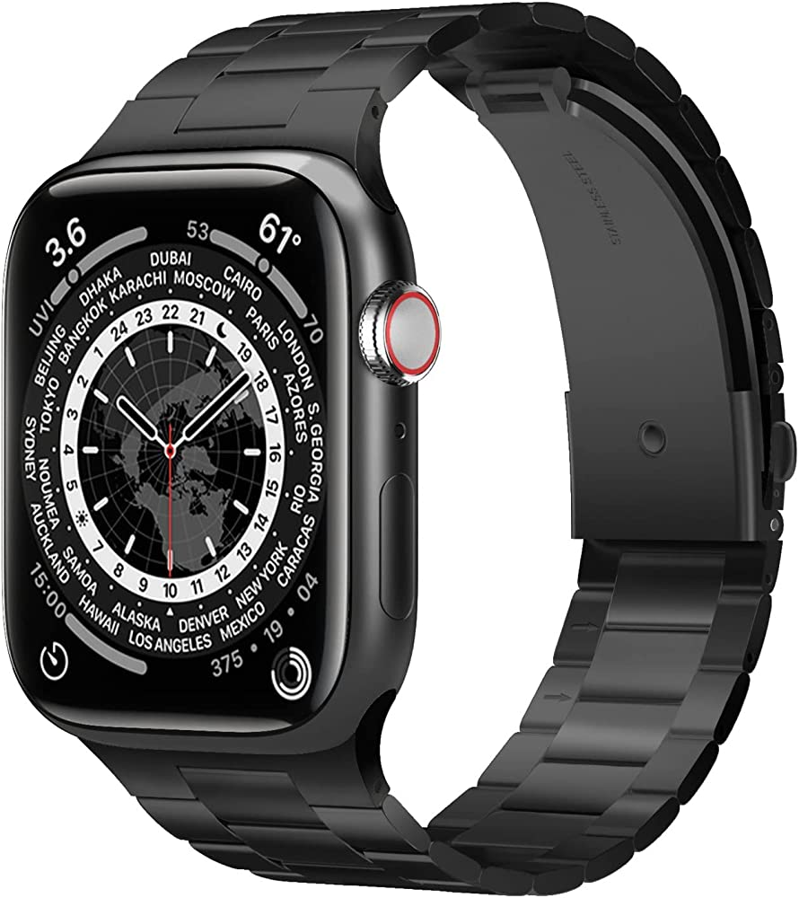 [EAW-MTBAND45-BK-OP] Elago Apple Watch 42/44/45mm/Ultra Metal Band (Online Packaging) (Black)