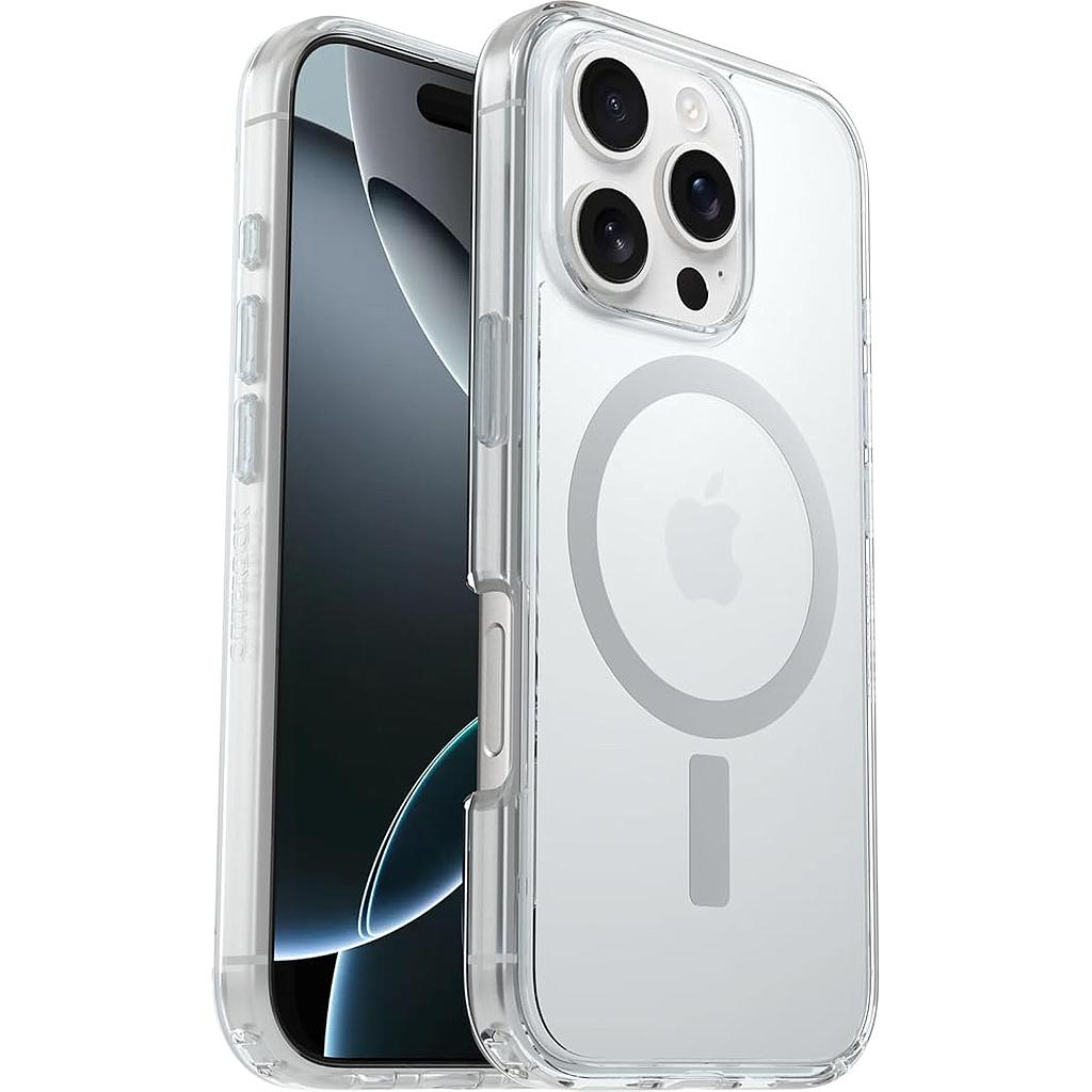 [77-96393] OtterBox iPhone 16 Pro Symmetry Clear MagSafe Case (Clear)