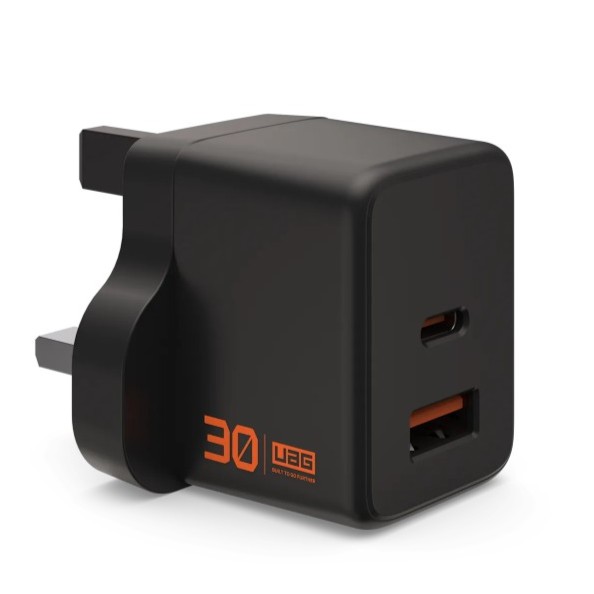 [9B443411V4040] UAG Wall Charger  SRGE 30W 2Port UK Black