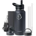Buzio Trio Series Water Bottle with 3 Lids and Sleeve 1L