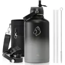 Buzio Duet Series Water Bottle with 2 Lids and Sleeve 1.9L