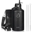 Buzio Duet Series Water Bottle with 2 Lids and Sleeve 1.9L