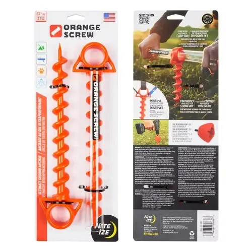 NiteIze Orange Screw® Large Ultimate Ground Anchor - 2 Pack