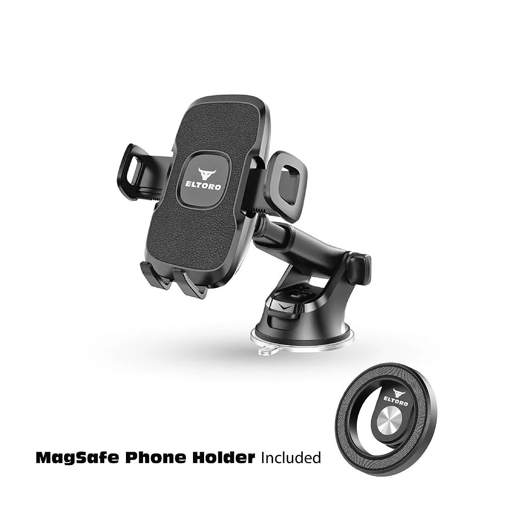 [ELCML02] Eltoro Car Mount Telescopic Arm with MagSafe Phone Holder - Black
