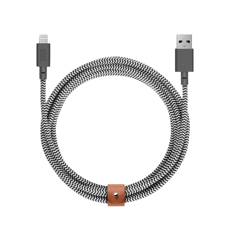 [BELT-KV-AC-ZEB-3] Native Union Belt Cable-KV-Type A-C (3M)-Zebra