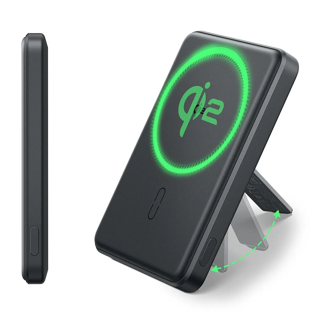 [2G52202] ESR Power Bank 5000mAh Qi2 MagSlim Kickstand (Black)