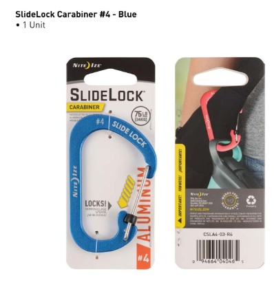 [CSLA4-03-R6] Niteize SlideLock® Carabiner Aluminum #4
