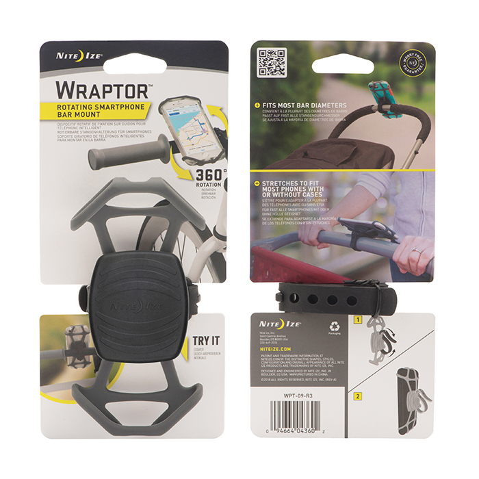 [WPT-09-R3] Niteize Wraptor™ Rotating Smartphone Bar Bike Mount