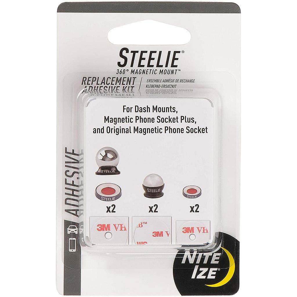 Niteize Steelie® Universal Adhesive Replacement Kit for Dash Mount + Phone Socket