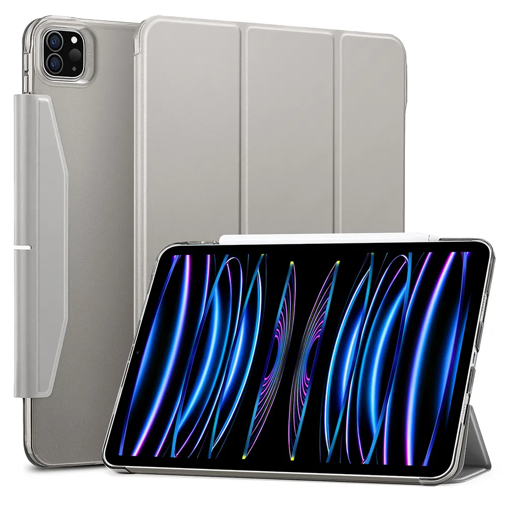 [1B1750203-OP] ESR iPad Pro 11 Gen 4/3/2/1 (2018-2022) Ascend Trifold Case - (Online Packaging) (Silver Gray)
