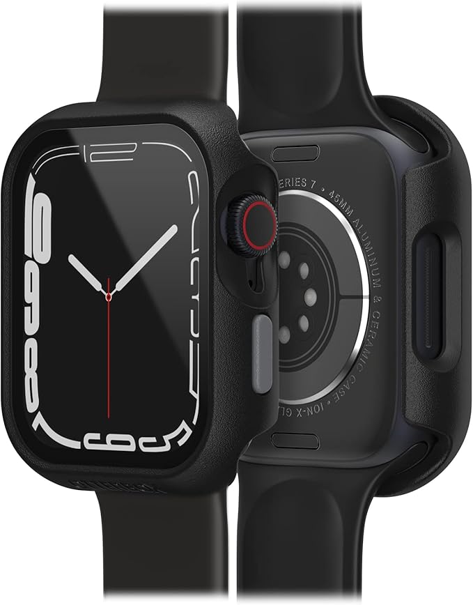 [77-90529] OtterBox Apple Watch Series 7/8 45mm Bumper + Built-in Screen Protector (Black)