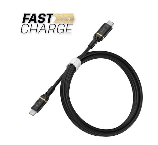 [78-52647-OP] OtterBox Lightning to USB-C Fast Charge Cable - Standard 2 Meter - (Online Packaging) (black)