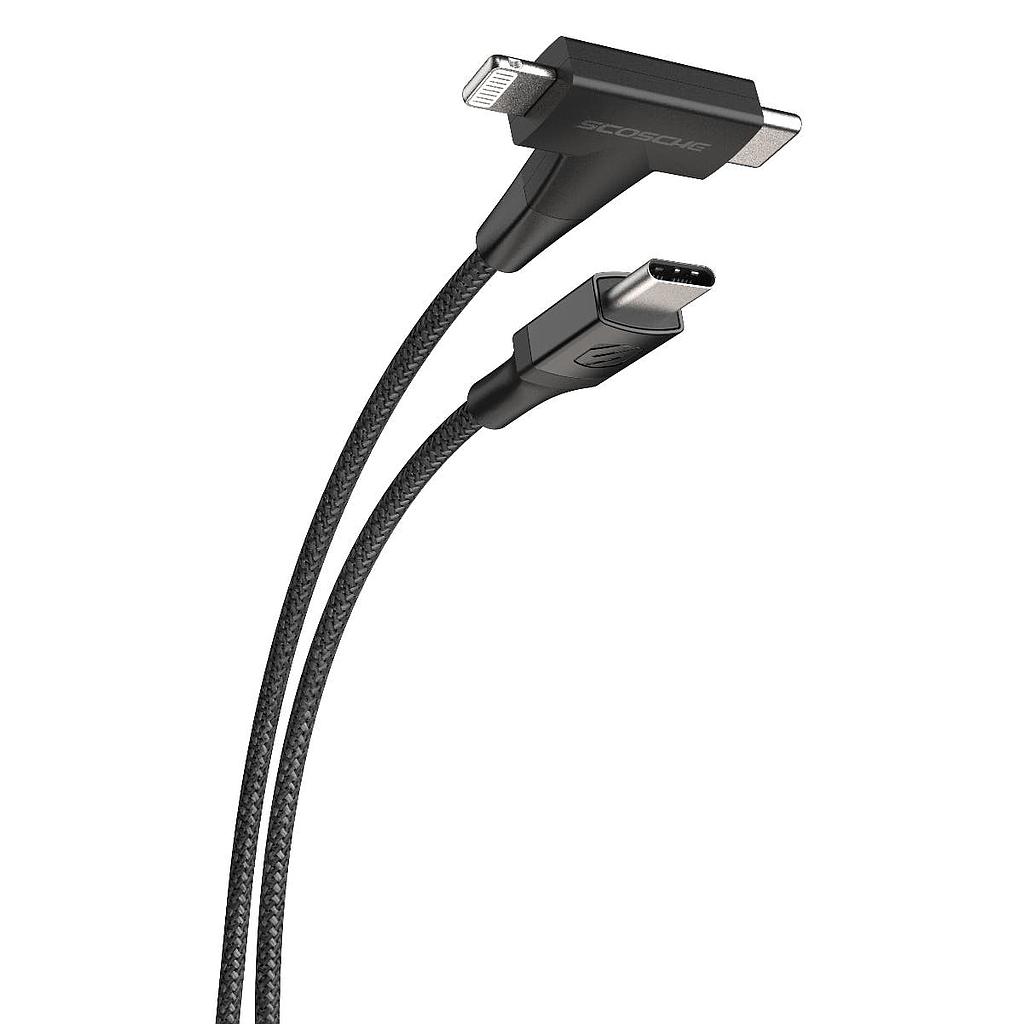 Scosche StrikeLine™ HH 2-in-1 USB-C to C®/Lightning™ Cable