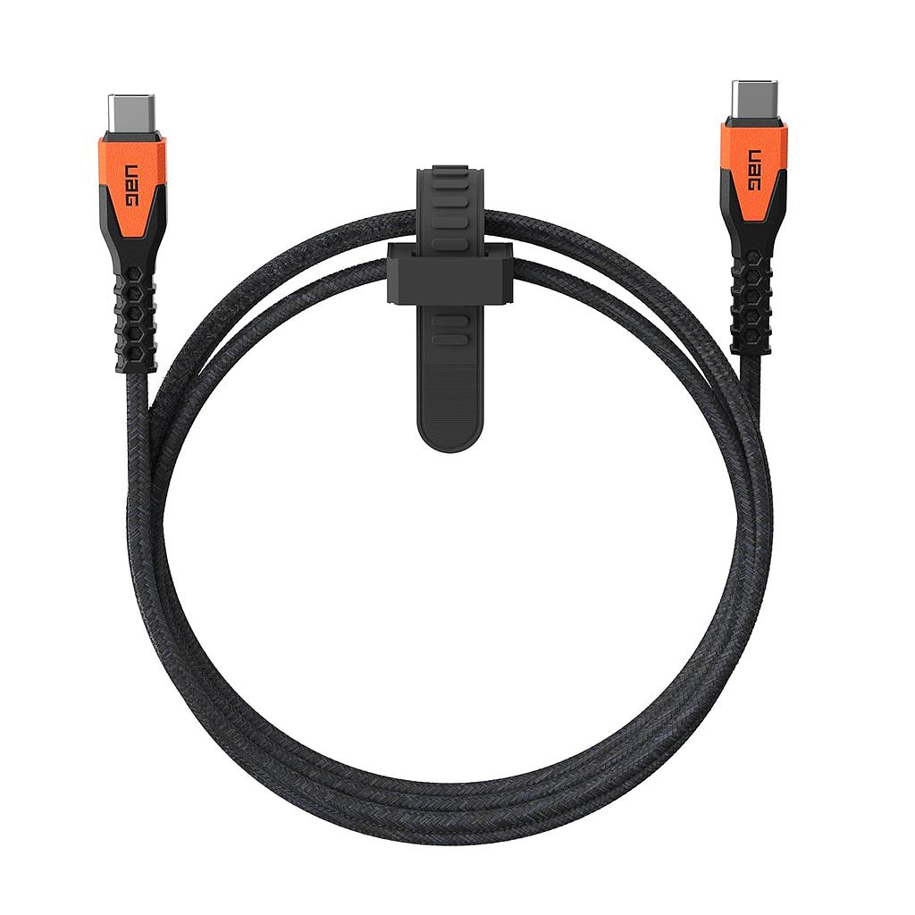 [9B4413114097] UAG USBC-USBC 1.5m Rugged Kevlar Cable (Black/Orange)