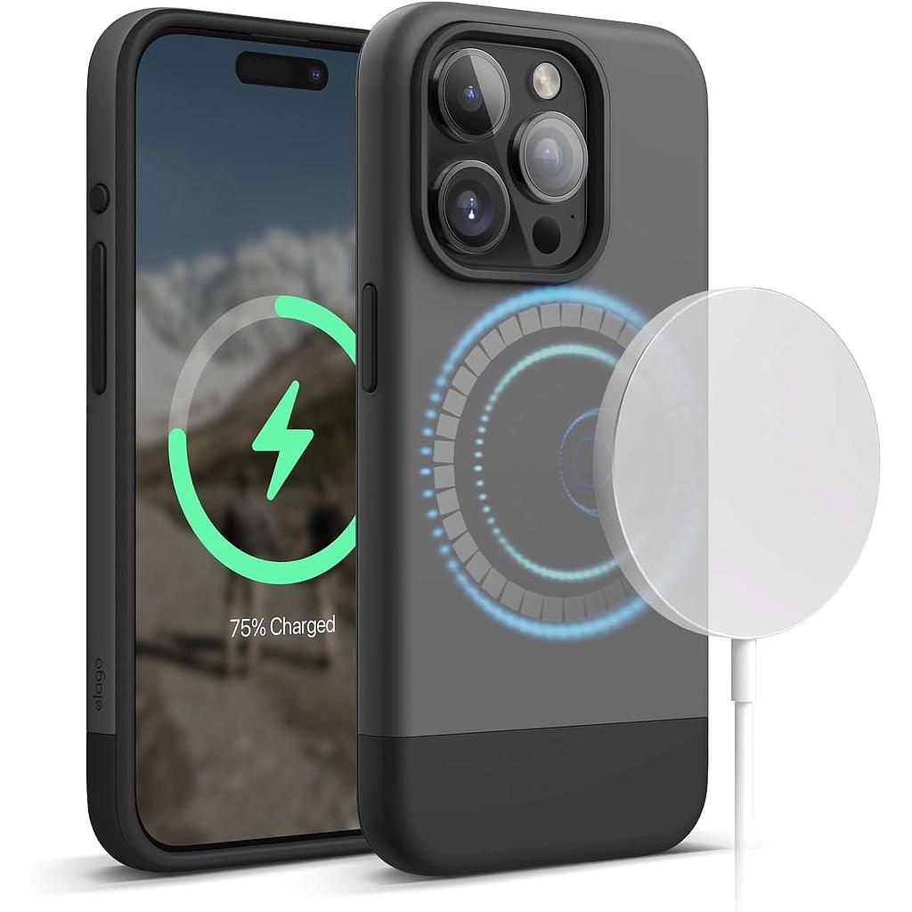 [ES15MSGL61PRO-DGYBK] Elago iPhone 15 Pro Magsafe Glide Case (Dark Gray / Black)