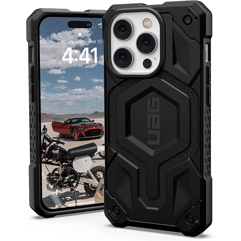 [114030114040] UAG iPhone 14 Pro MagSafe Monarch Pro Case (Black)