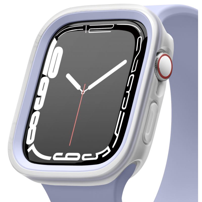 [EAW41DUO-TRPU] Elago Apple Watch 40 (4/5/6/SE/SE2) 41mm (7/8) Duo Case (Clear Purple)