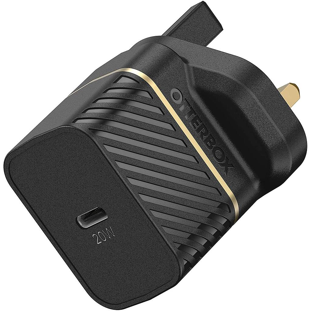 [78-80346] OtterBox UK Wall Charger 20W - 1X USB-C 20W USB-PD (Black)