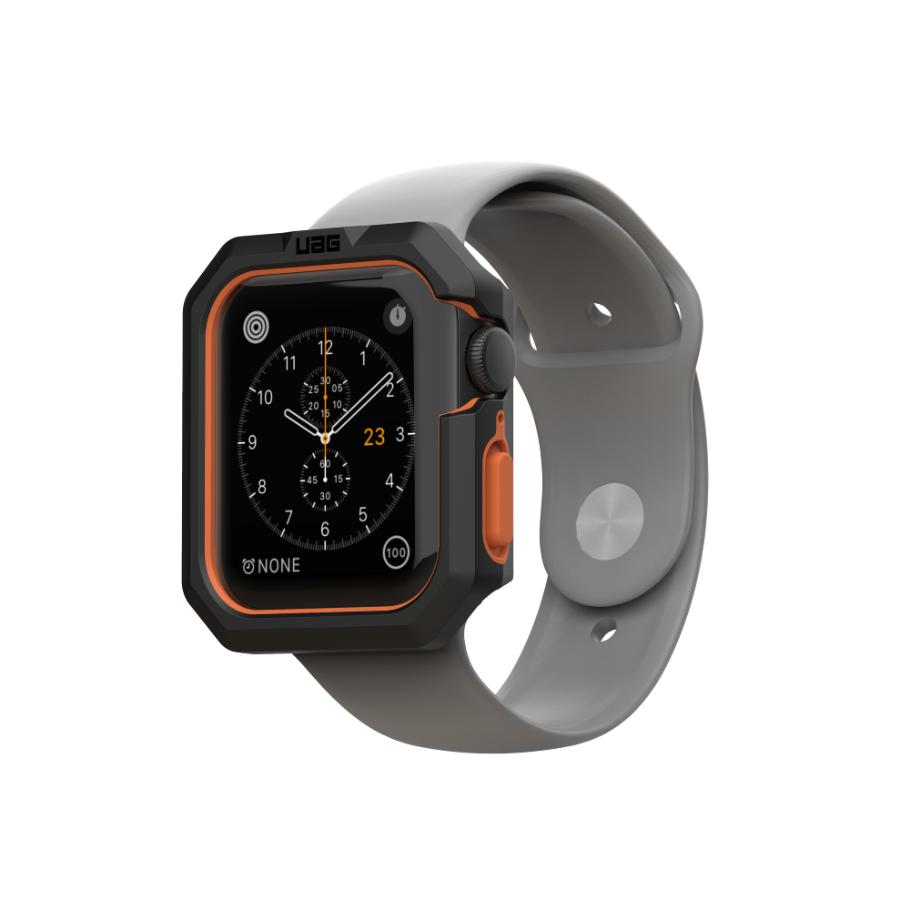 [1A148D114097] UAG Apple Watch 44mm Series 4/5/6/SE/SE2 Civilian Case (Black/Orange)