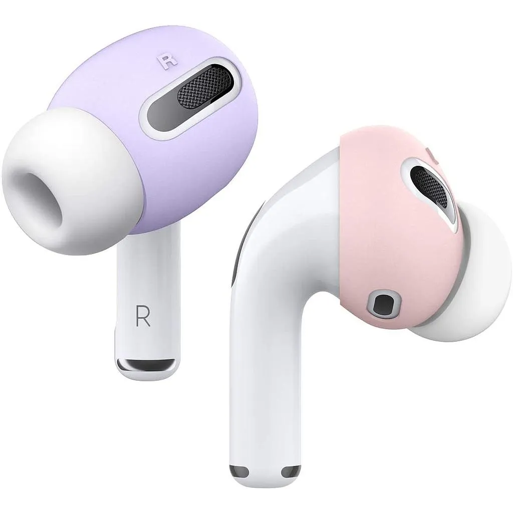 [EAPP-PADSM-DGYWH] Elago AirPods Pro Ear tips Cover [2 Pairs of 2 Colors] (Dark Grey/white)