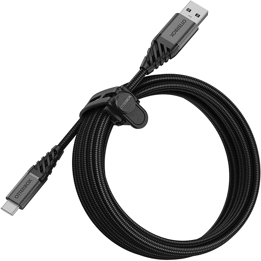 [78-52666] Otterbox USB-C to USB-A Cable - Premium 3 Meter (Black)