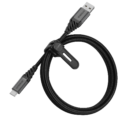 [78-52665] Otterbox USB-C to USB-A Cable - Premium 2 Meter (Black)