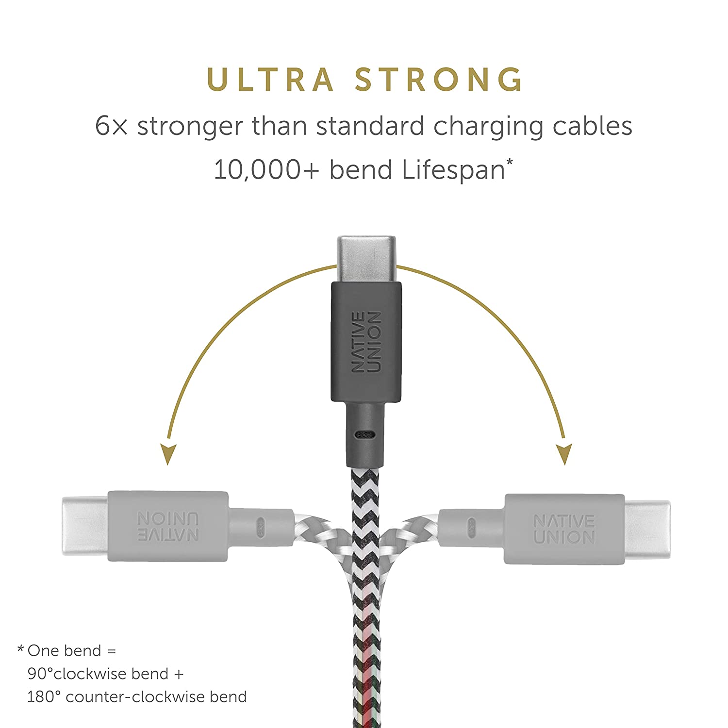 Native Union Belt Cable Type C-C 1.2M - Zebra 