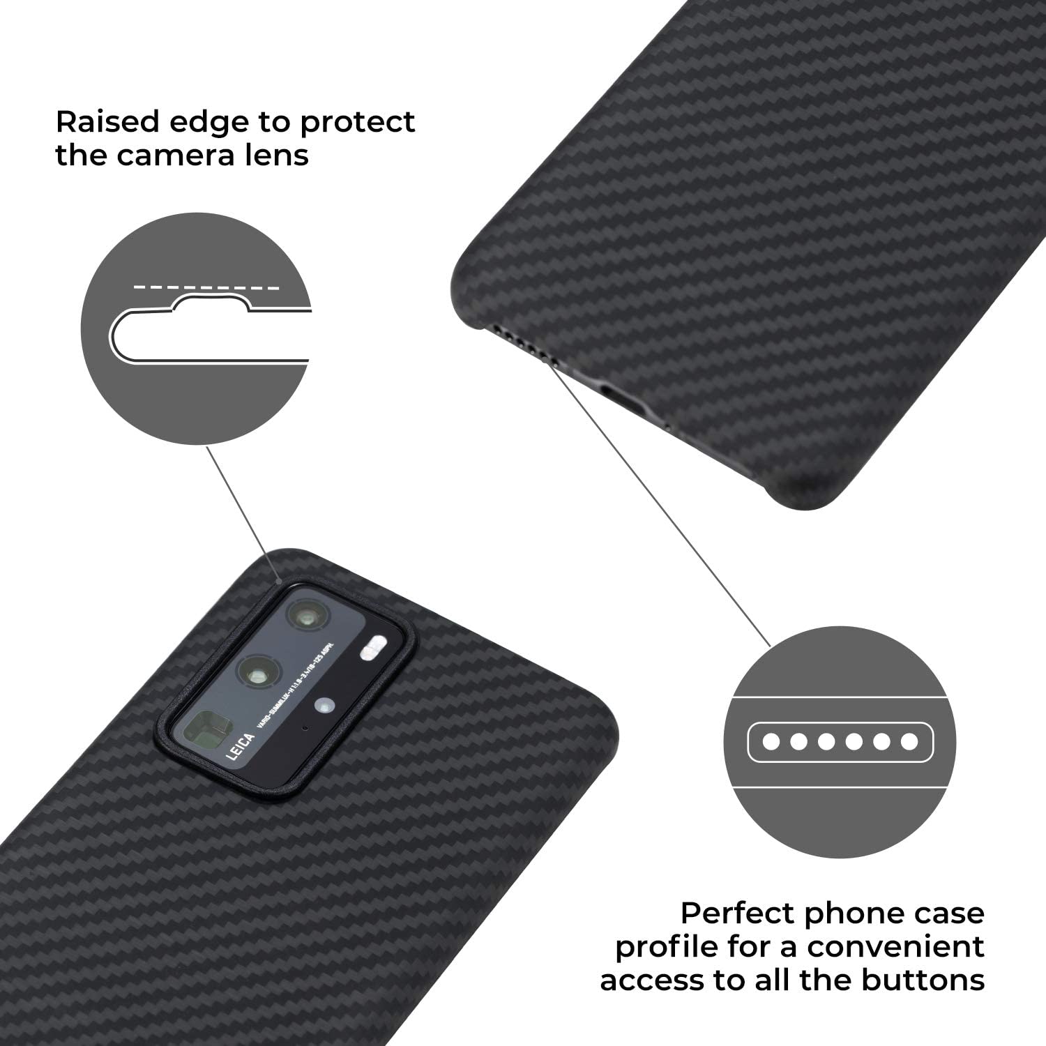 Pitaka Huawei P40 Pro MagEZ Case - Karbon
