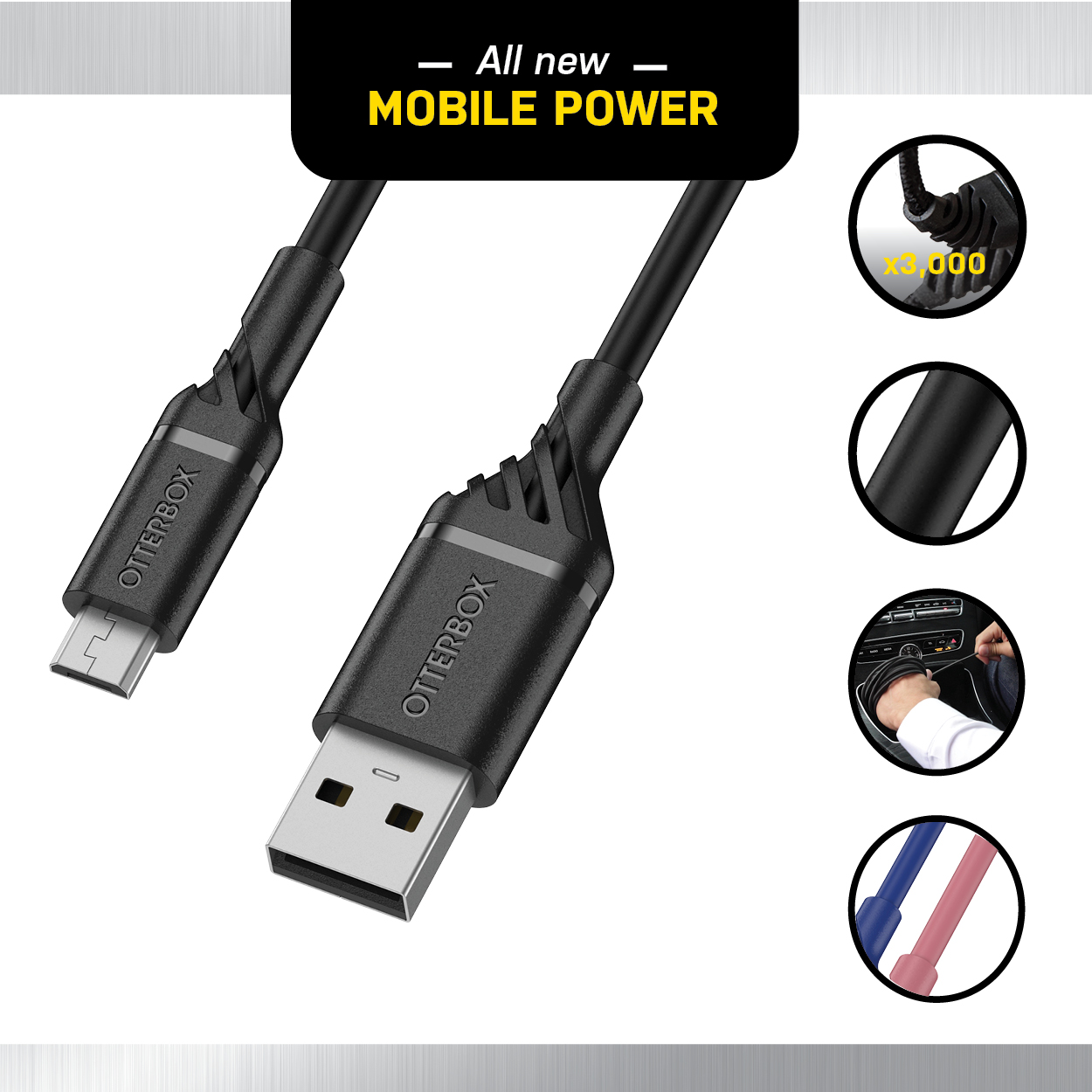 OtterBox Micro-USB to USB-A Cable - Standard 2 Meter