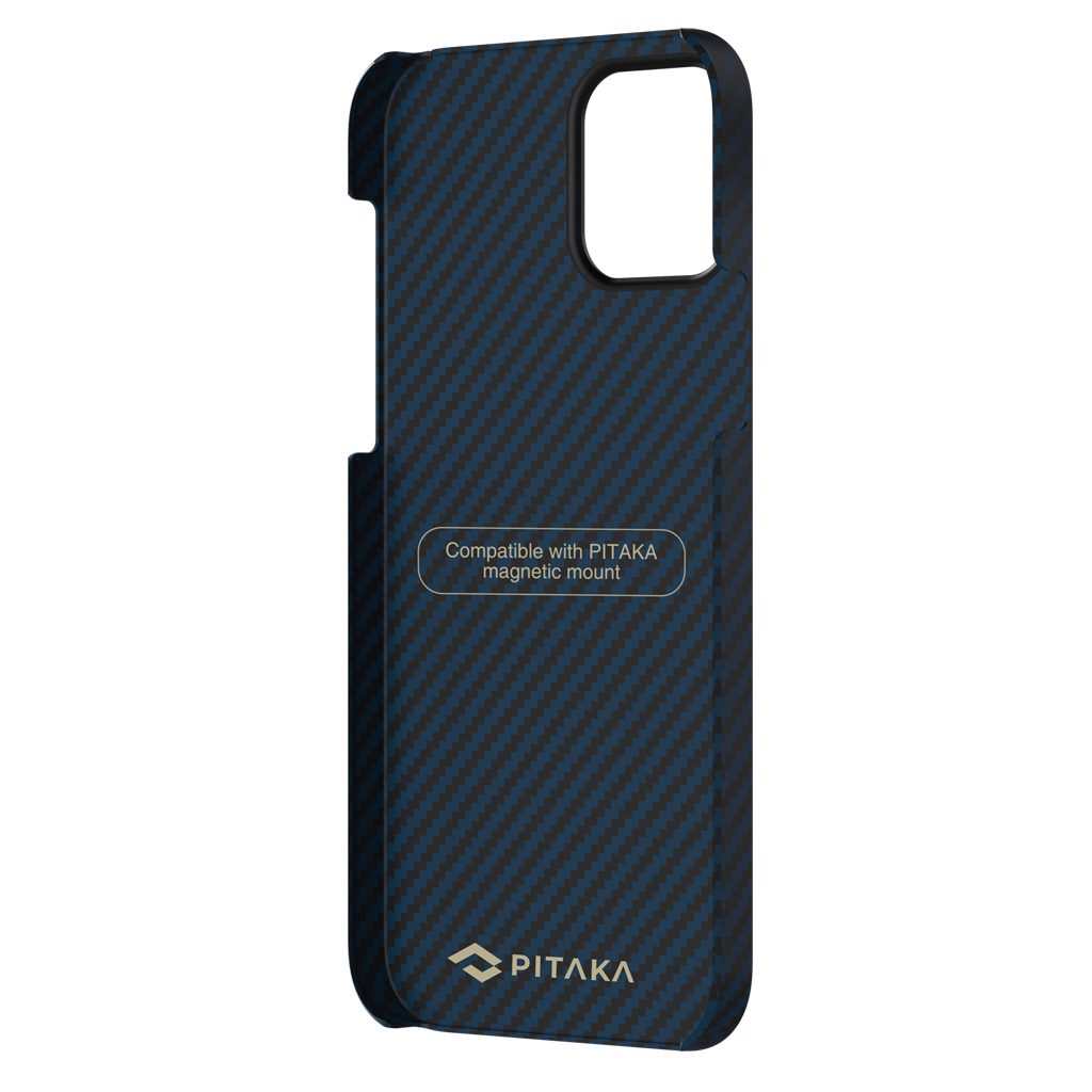 Pitaka iPhone 12 mini MagEZ Case - Black/Blue Twill 