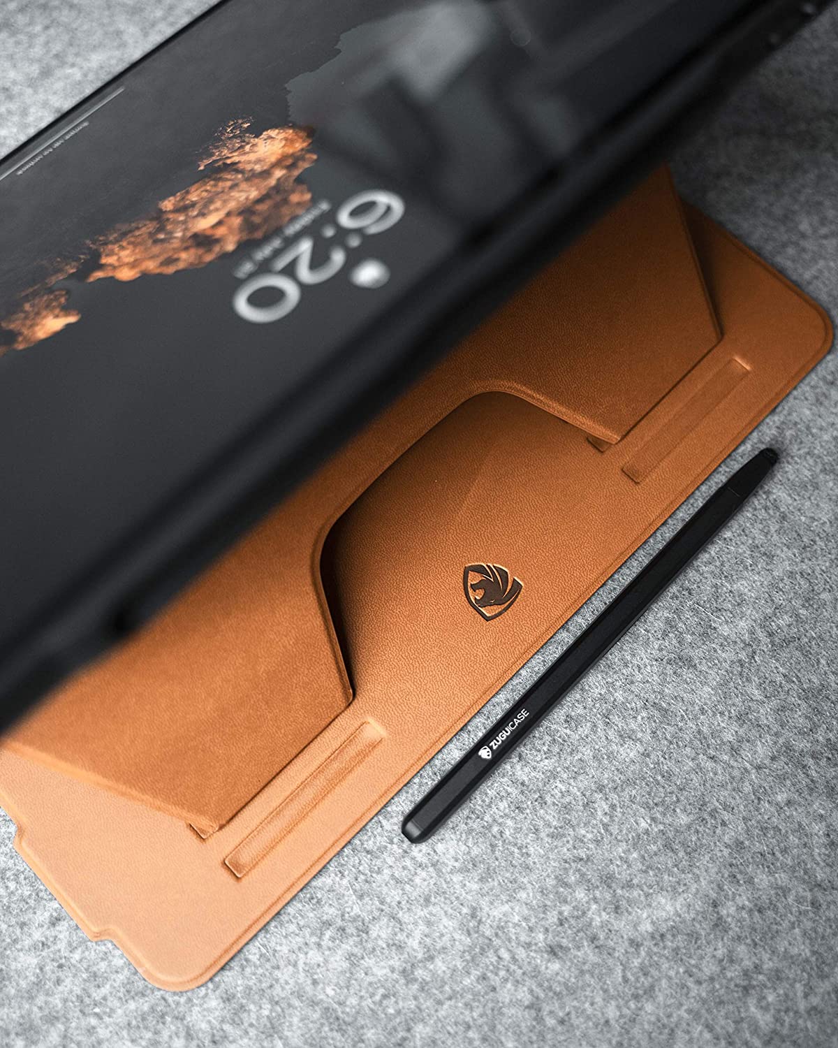 Zugu iPad Pro 12.9" 2020 4th Gen Alpha Case Leather Brown Vortek